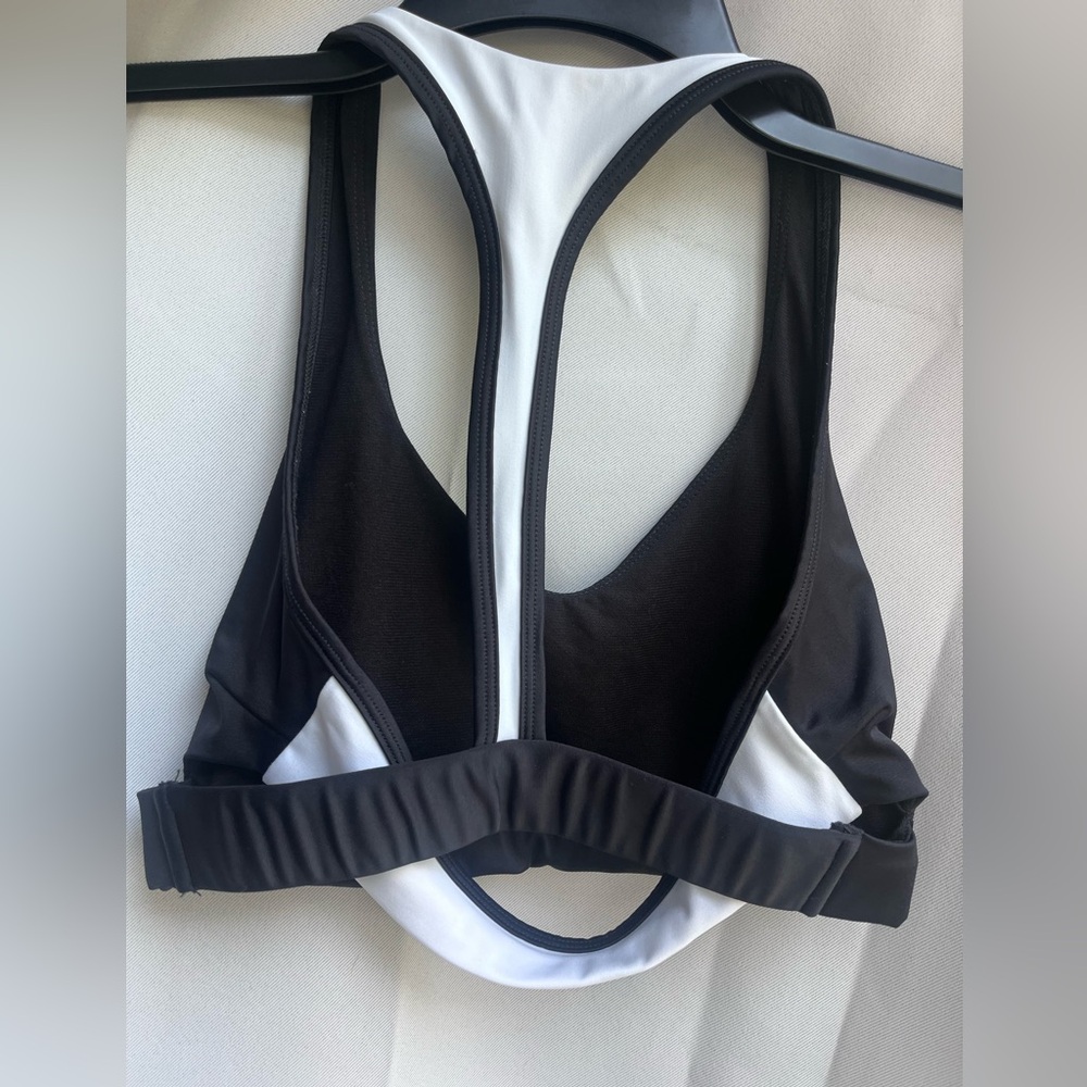 Black Racerback Sports Bra - Picture 2 of 4